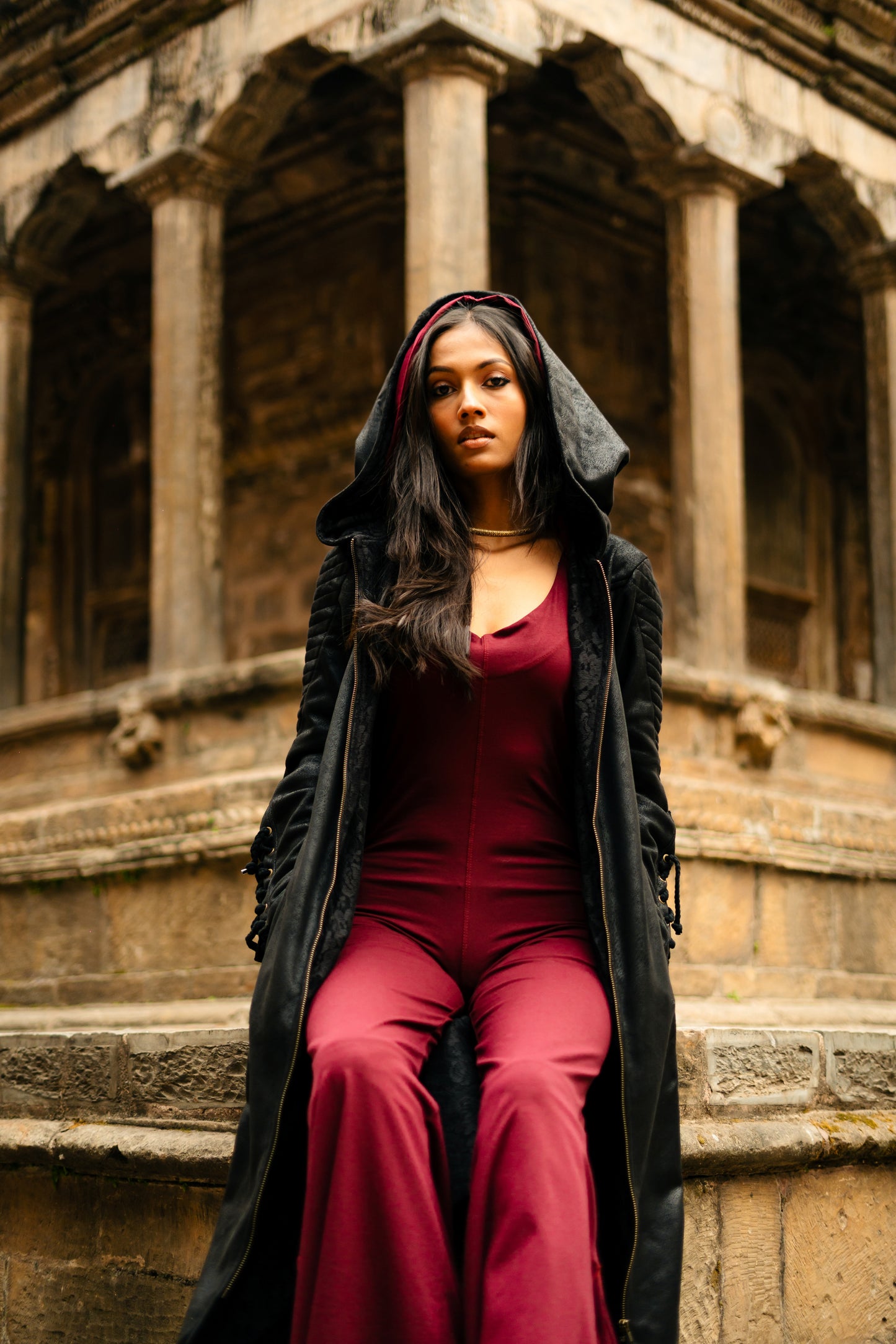 Longline Vegan Leather Jacket